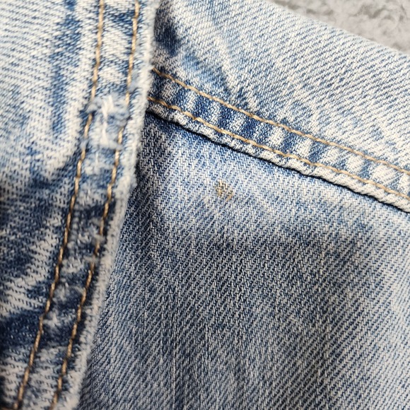 American Eagle Light Washed Denim Jacket Distressed Size Small‎ Blue Jean - Picture 3 of 6